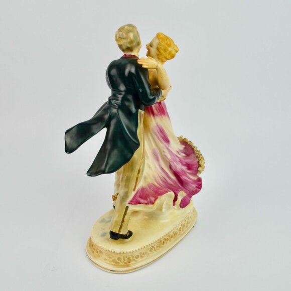 Vintage Dancing Couple Pair Figurine LARGE 10" - Picture 9 of 13